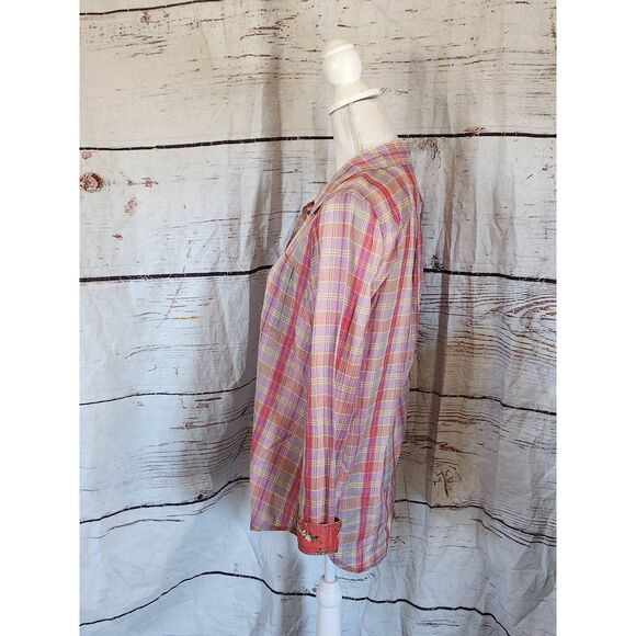 Sundance Newcastle Plaid Button Front Top Size Small NWT - Picture 4 of 7